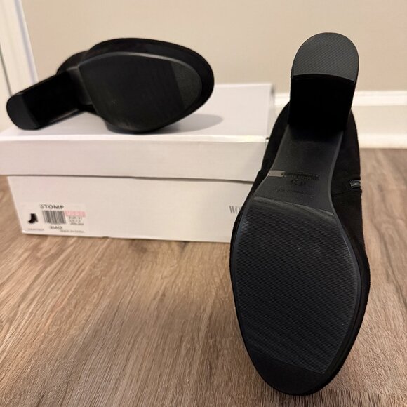 NEW Dream Paris Black Platform Block Heel Ankle Booties with Side Zip | Size 9.5 - Picture 4 of 4